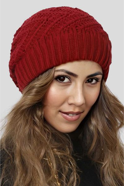Trenderrs Women's Soft Textured Lined Knitwear Knitted Beret