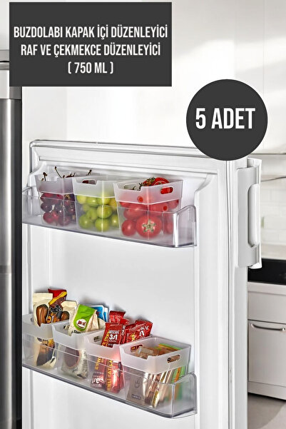 CocoVia ( 5 ADET ) Buzdolabı Kapak Içi Düzenleyici Organizer - Banyo Düzenley...