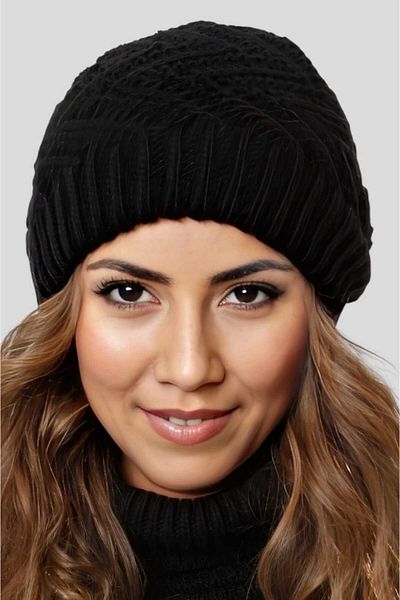 Trenderrs Women's Soft Textured Lined Knitwear Knitted Beret