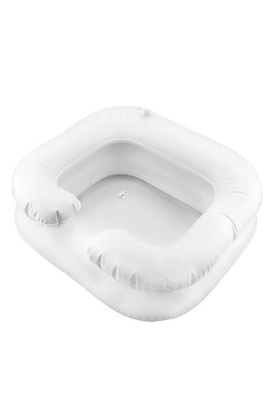 Choice White Shampoo Tray Hair Washing Basin For The Disabled Inflatable Shampoo Basin Tub Portable With Dr