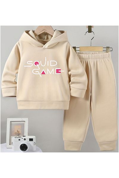 eymore Squid Game Printed Hooded Children's Tracksuit