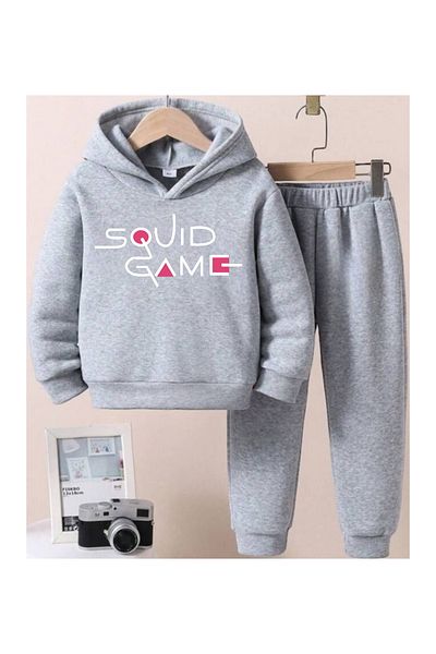 eymore Squid Game Printed Hooded Children's Tracksuit