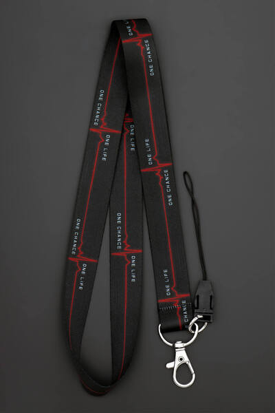 Apptakı Kırmızı Kalp Atışı Ekg Boyun Askı İpi Telefon Askısı Yaka Kartı Akses...