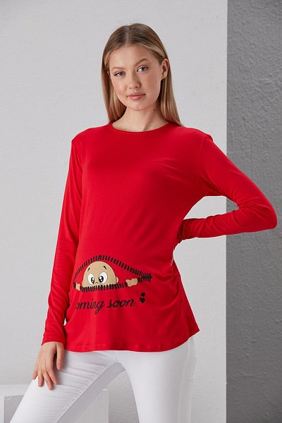 LİYACA Long Sleeve Printed Protection T-Shirt