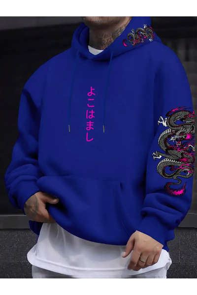 GALASHOP Retro Japanese Inspired Hooded Sweatshirt