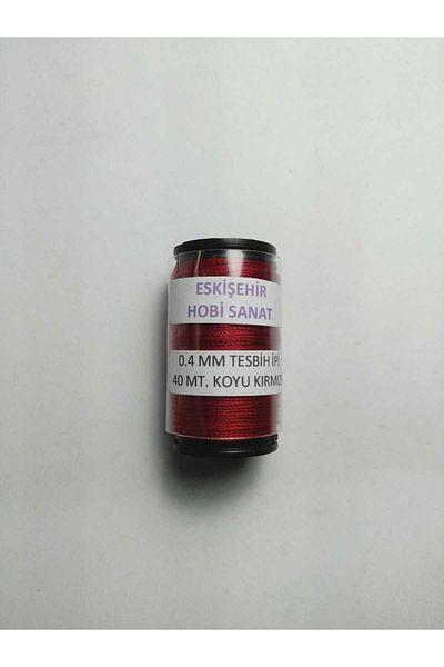 Eskişehir hobi sanat 40 Meters Dark Red Color 0.4 mm Rosary Thread