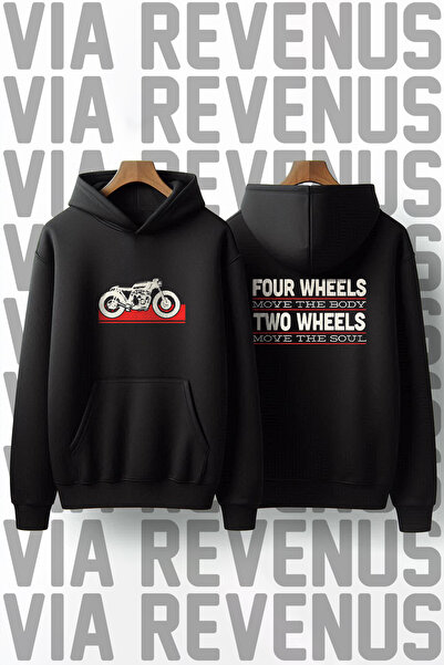 Vordevia 4 колеса проти 2 колеса Мотоцикліст Передній і задній принт 3 нитки ...