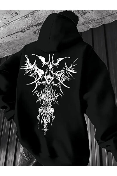 GALASHOP Geometrik Baskılı Günlük Kapüşonlu Sweatshirt