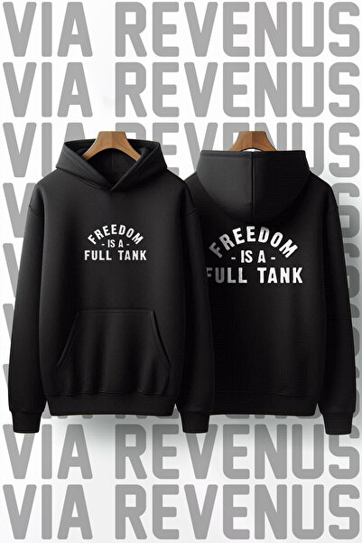 Vordevia Freedom - Світшот з принтом спереду і ззаду, 3 нитки шардоне, широки...