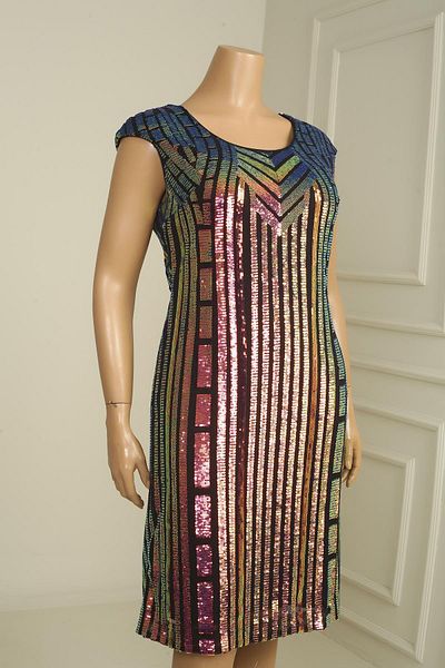 By Saygı Maneca de unghii cu model broderie paiete dama B.B. Rochie