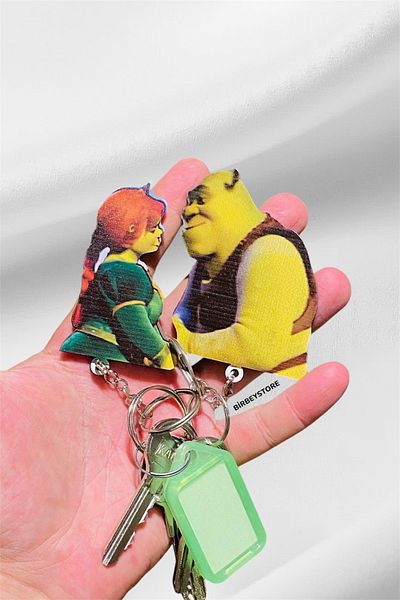 BİRBEYSTORE Μπροστινή πόρτα Ξύλινη Μπρελόκ Ζευγάρι Lover Keychain