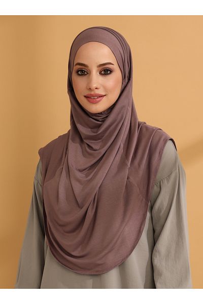 Tuva Şal Lilac Tuva - Ribbed Jersey Turban Ready