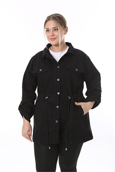 EYLÜLXXL Γυναικείο τζιν μπουφάν Relaxed Cut - Καμπυλωτό μέγεθος