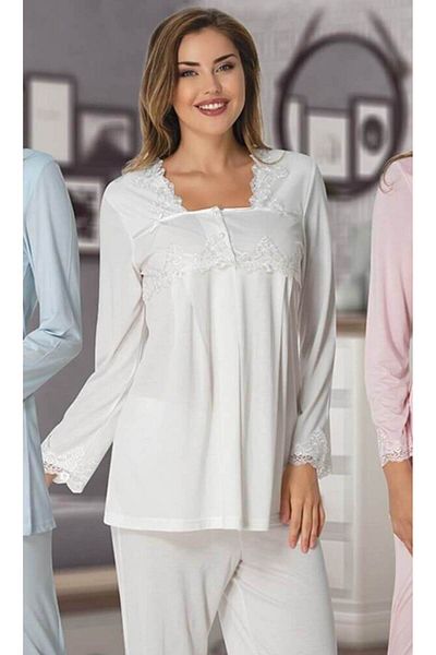 by İGP Cotton Long Sleeve Maternity Pyjama Set