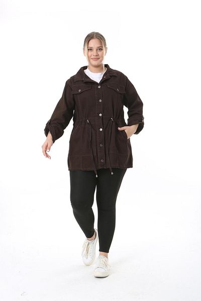 EYLÜLXXL Γυναικείο τζιν μπουφάν Relaxed Cut - Καμπυλωτό μέγεθος