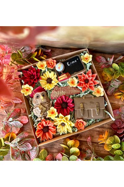 Şirin Sabun My Dear Teacher Owl Wooden Bag Set Handmade Scented Soap