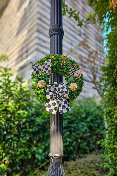 Ella's Design Studio Door Ornament Model 1, Special Design Butterfly Object Ribbon Door Wreath, New Year Gift, Diameter 40cm
