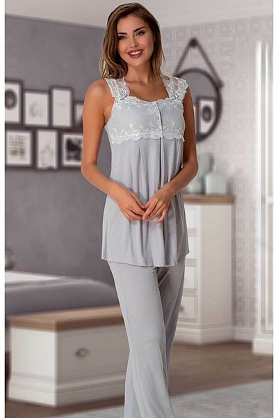 by İGP Lace Short Sleeve Maternity Pyjama Set
