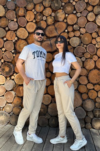 OXVİN Queen Pique Double Leg Jogger Pants - Pique Fabric, Original Fit