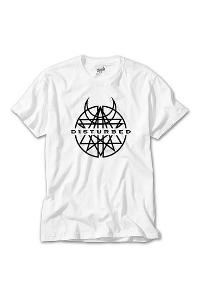 CrowsGate Disturbed Logo White T-Shirt