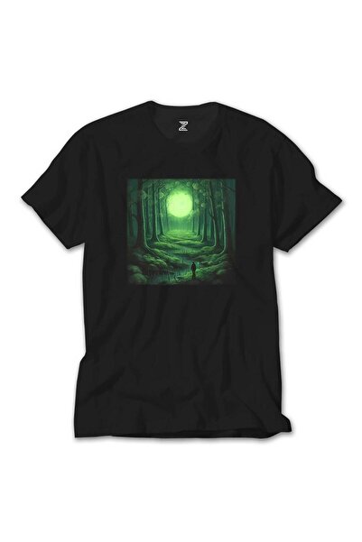 CrowsGate Tricou negru Green Forest
