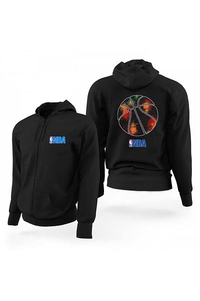 Z zepplin Φούτερ με κουκούλα NBA Galaxy Black Zipper Limited Edition