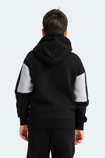 Slazenger Детски унисекс суитшърт LAYNE, черно/сиво