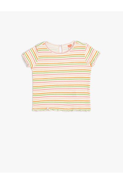 Koton T-Shirt Short Sleeve Round Neck Ribbed