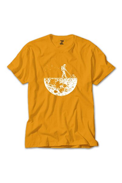 WAKHA تيشيرت مون لايف ملون أصفر اللون مقاس XS