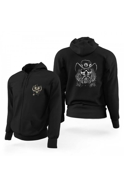 CrowsGate Motörhead Lemmy Kilmister - Black Skull Print Limited Edition Hoode...