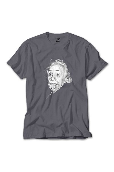 WAKHA تي شيرت أينشتاين رمادي