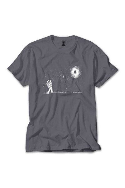 WAKHA تي شيرت أسود ملون باللون الرمادي مقاس XL