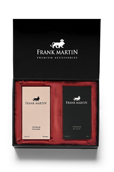 Frank Martin Kutulu Erkek ve Kadın Parfüm Seti Black 50 ml Poudre 50 ml