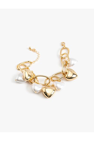 Koton Heart Detailed Chain Bracelet