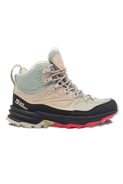 Jack Wolfskin حذاء نسائي متوسط الطول من نوع Cyrox Texapore باللون الأخضر 4064311 -50023