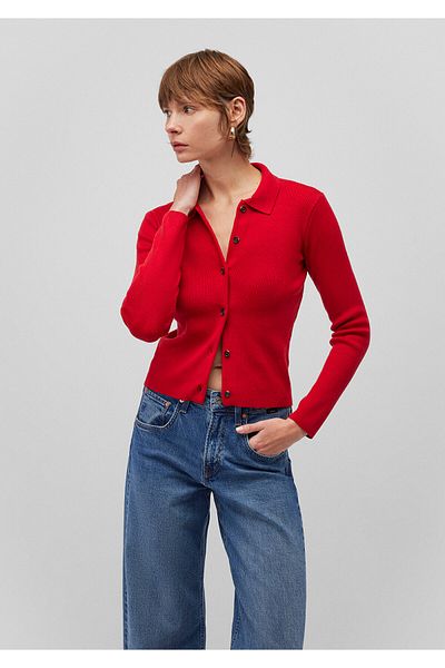 Mavi Buttoned Red Cardigan Fitted / Fitted Cut 1710586 -82054
