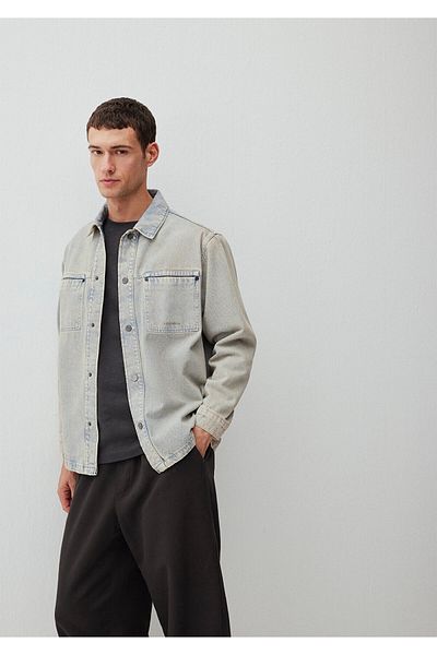 Mavi Bruce Blue Edition - Misty Light Blue Jean Shirt, Wide Fit 0211329 -89411