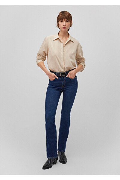 Mavi Ριγέ μπεζ πουκάμισο Loose Fit / Loose Relaxed Fit 1210945 -86687