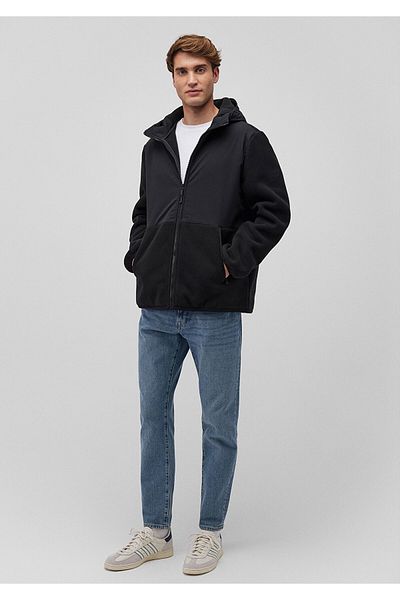 Mavi Fleece Detailed Hooded Black Jacket Regular Fit / Regular Fit 0110461 -900