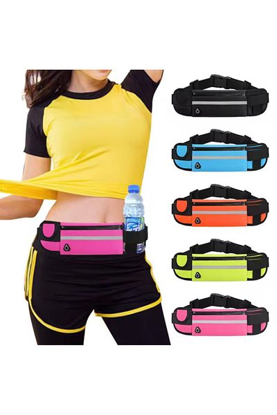 Bagson Sports Waist Bag Men's and Women's Outdoor Running Fitness Small Belt Waist Bag