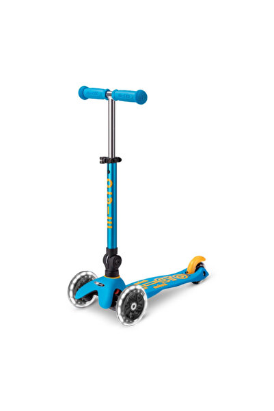 Genel Markalar Mini Micro Scooter Deluxe Foldable Led Ocean Blue MCR.MMD200