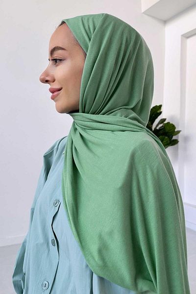 Ka Hijab Βαμβακερό σάλι Aqua Green Combed