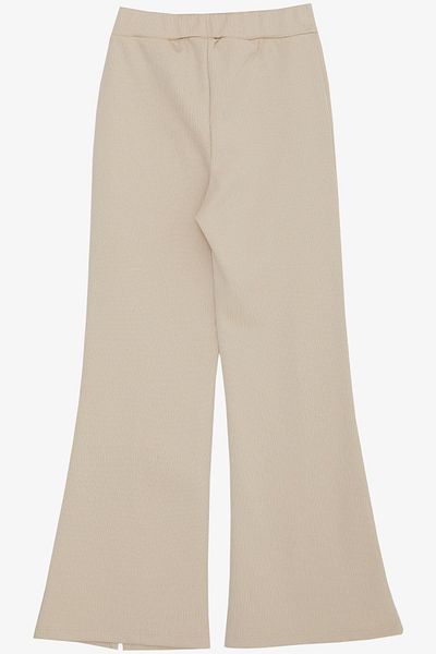 Breeze 4-8 Years Old Girl's Spanish Leg Leggings Trousers - Slit and Stone Color