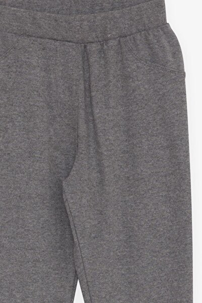 Breeze Girl's Tights with Back Pocket, Age 8-14, Dark Gray Melange