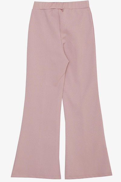 Breeze Pantaloni liliac cu picioare spaniole pentru fete - 4-8 ani, cu detaliu cu fante
