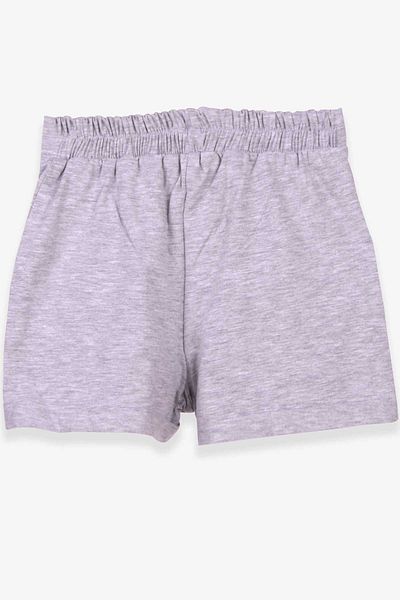 Breeze Girl's Shorts Floral Lace 6-12 Years, Gray Melange