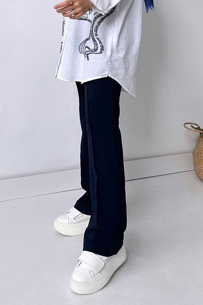 Ka Hijab Ψηλόμεσο παντελόνι Palazzo - Navy Blue