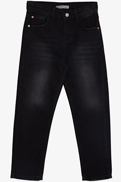 Breeze Kız Çocuk Kot Pantalon Cepli 10-14 Yaş, Siyah