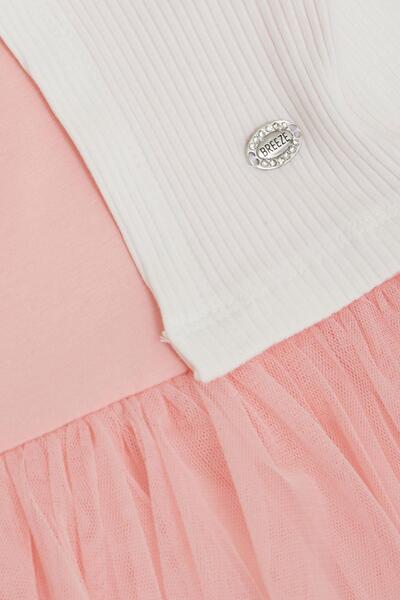 Breeze Girl's Long Sleeve Dress Tulle 3-8 Years, Ecru