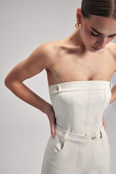 adL Buttoned Front Jumpsuit